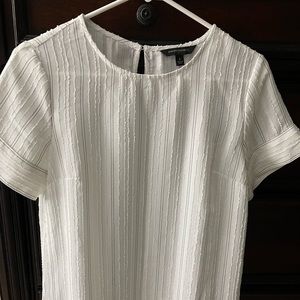 Banana Republic White and Blue Striped Blouse Size S